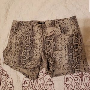 Snake print shorts